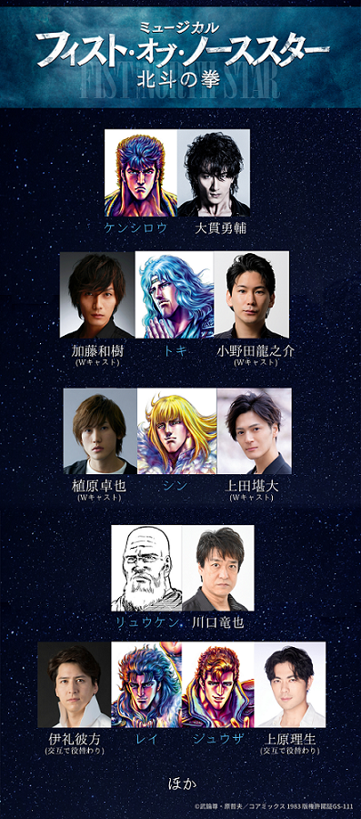 「北斗の拳」がミュージカル化！ 大貫勇輔がケンシロウ＆加藤和樹・小野田龍之介がトキに イメージ画像